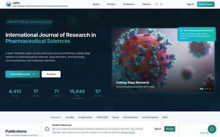 Screenshot of ijrps.com