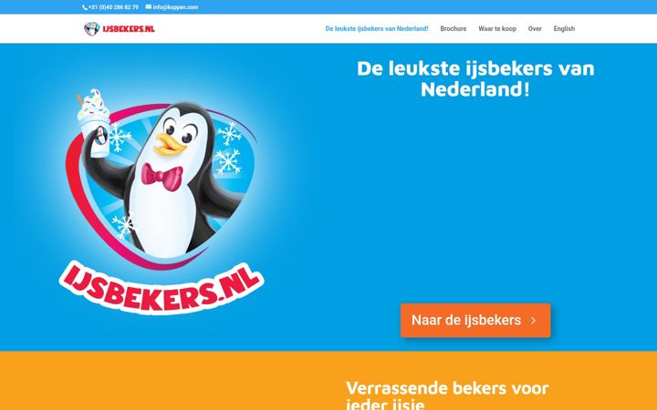 Screenshot of ijsbekers.nl