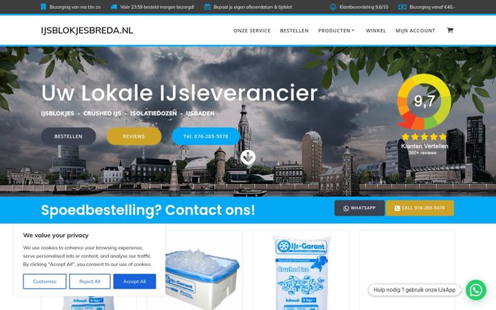 Screenshot of ijsblokjesbreda.nl
