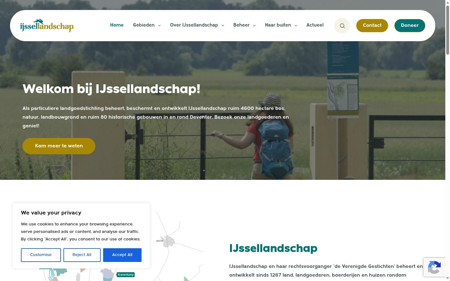 Sutikimo reklamjuostės, rodytos prieš bet kokią sąveiką, ekrano kopija