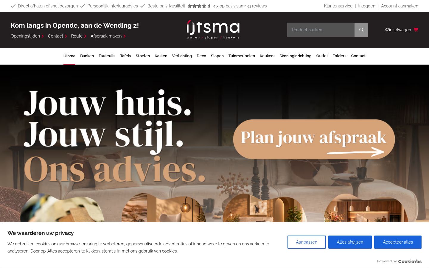 Sutikimo reklamjuostės, rodytos prieš bet kokią sąveiką, ekrano kopija