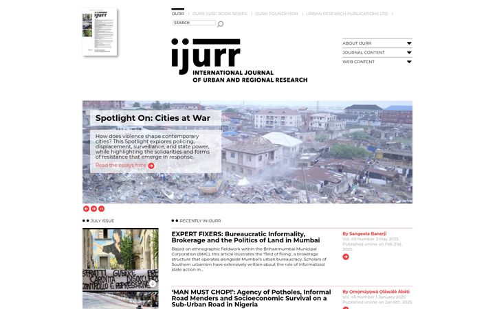 Screenshot of ijurr.org