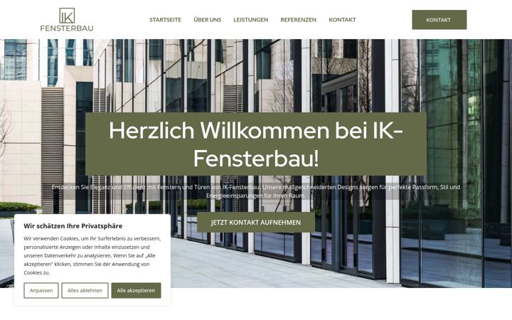 Screenshot of ik-fensterbau.de