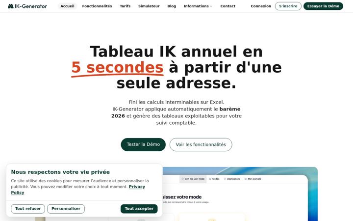 Screenshot of ik-generator.com