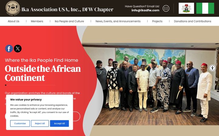 Screenshot of ikadfw.com