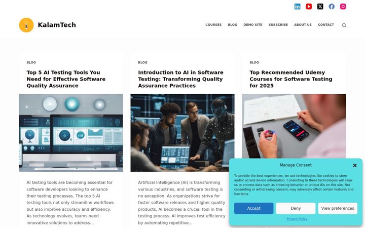 Screenshot of ikalamtech.com