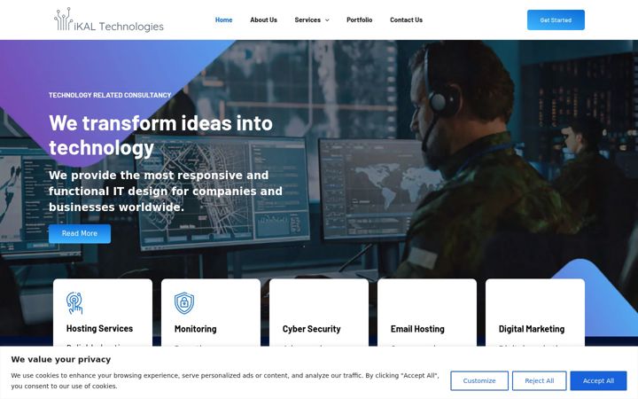 Screenshot of ikaltechnologies.co.uk