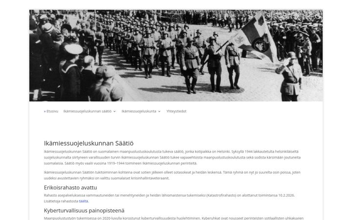 Screenshot of ikamiessuojeluskunta.fi