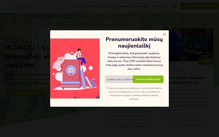 Posnetek zaslona ikandu.lt