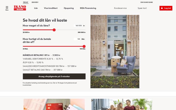 Screenshot of ikanobank.dk
