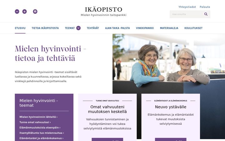 Screenshot of ikaopisto.fi
