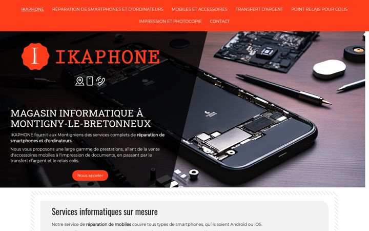 Screenshot of ikaphone.fr