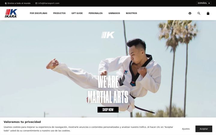 Screenshot of ikarasport.com