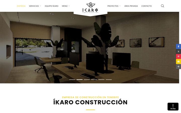 Skærmbillede af ikaroconstruccion.com