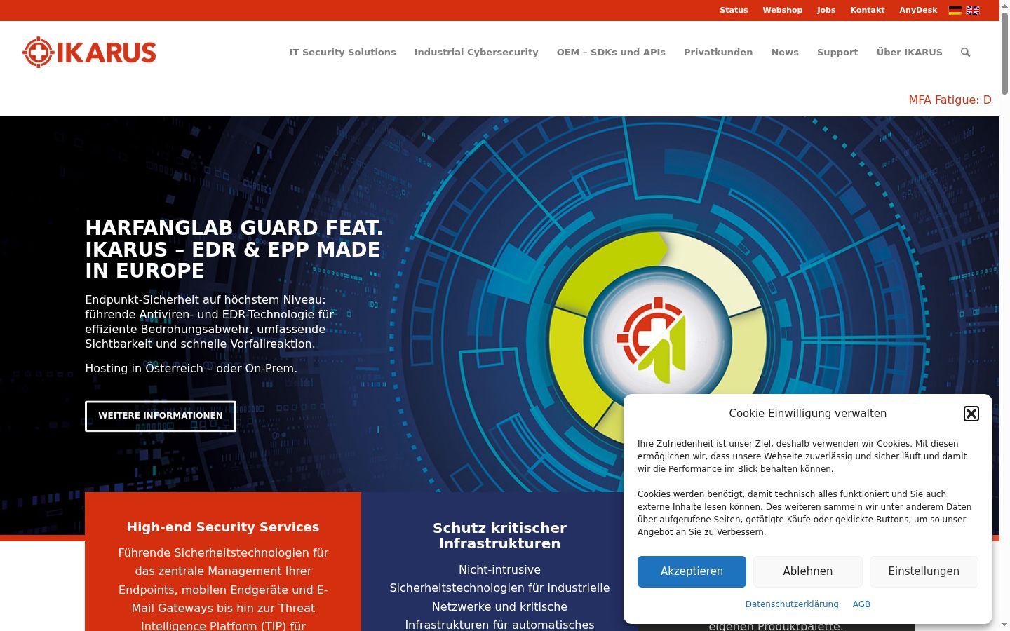 Screenshot tal-banner tal-kunsens muri qabel kwalunkwe interazzjoni