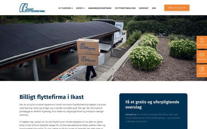Screenshot of ikastflytteforretning.dk