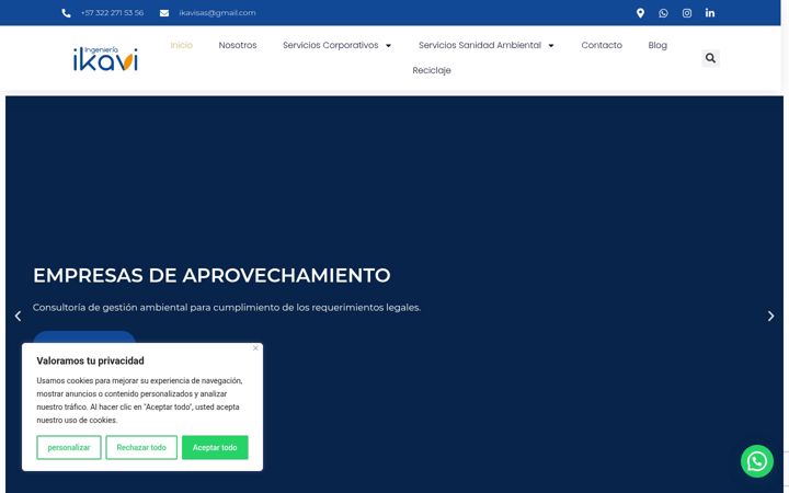 Screenshot of ikavi.com.co