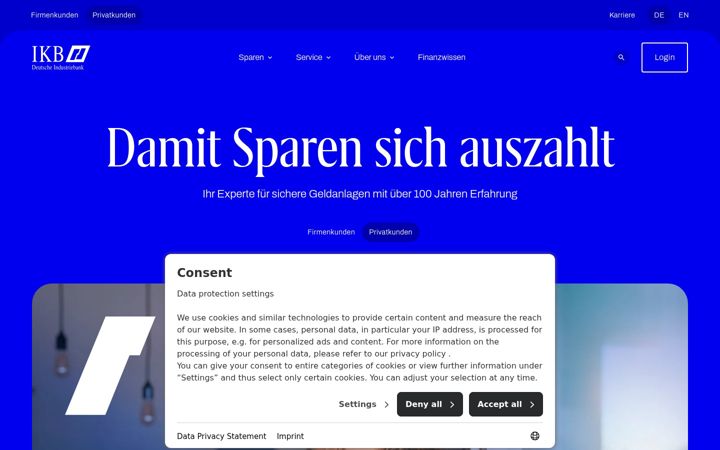 Screenshot of ikb.de