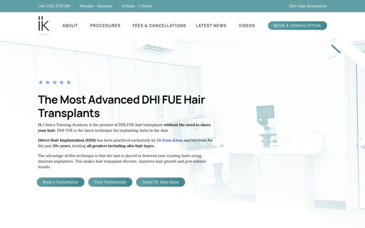 Screenshot of ikclinics.co.uk