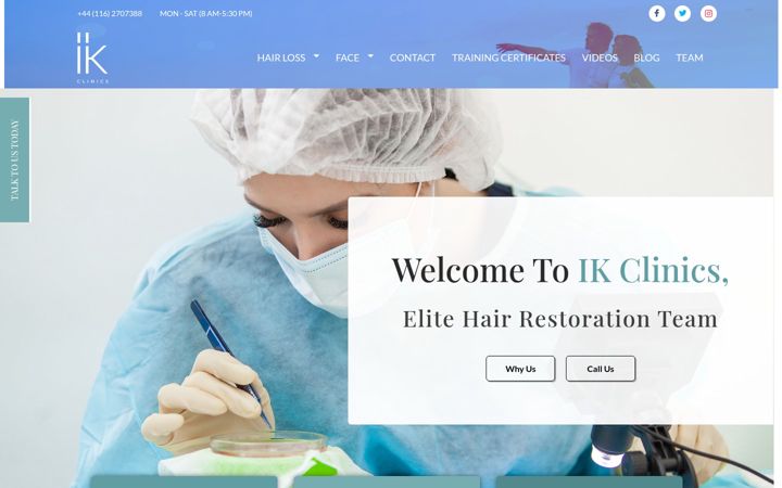 Screenshot of ikclinics.com