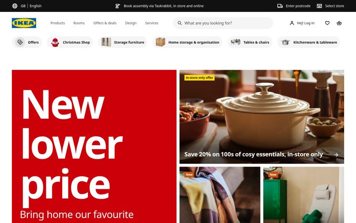 Screenshot of ikea.co.uk
