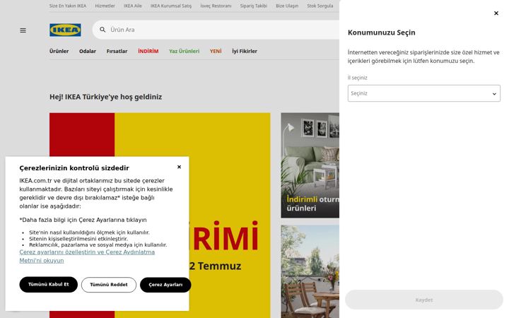 Skærmbillede af ikea.com.tr