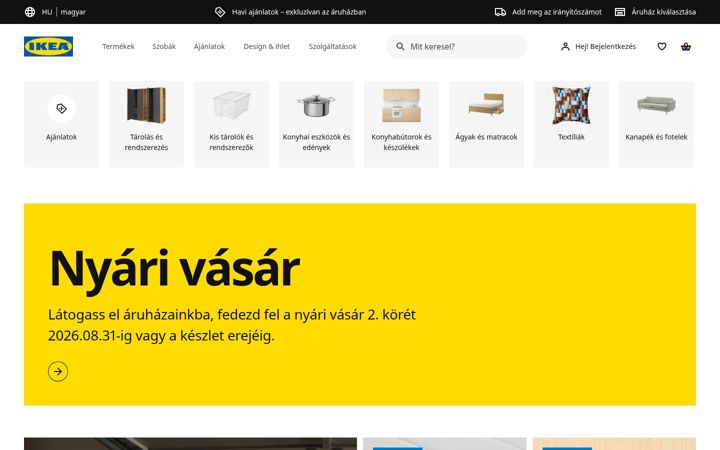Screenshot of ikea.hu