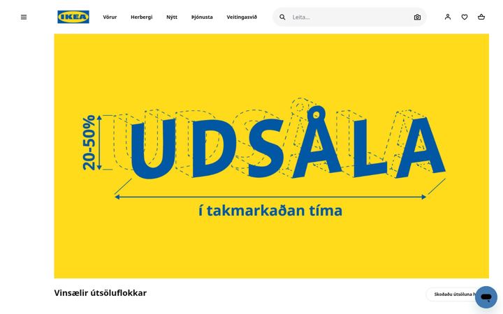 Screenshot of ikea.is