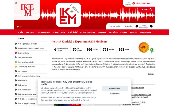 Screenshot of ikem.cz