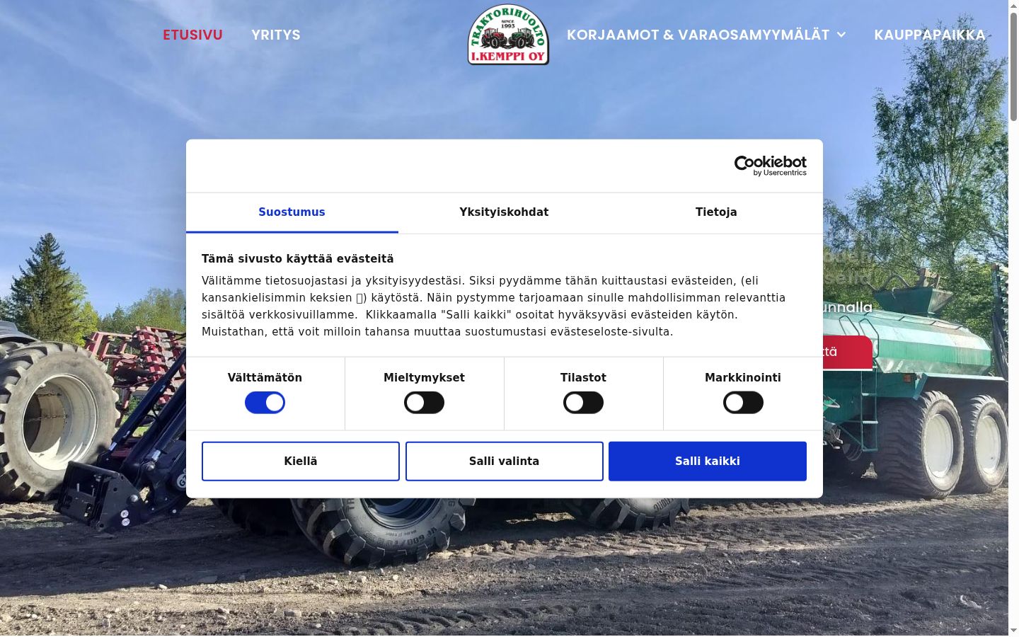 Captură de ecran a bannerului de consimțământ afișat înainte de orice interacțiune