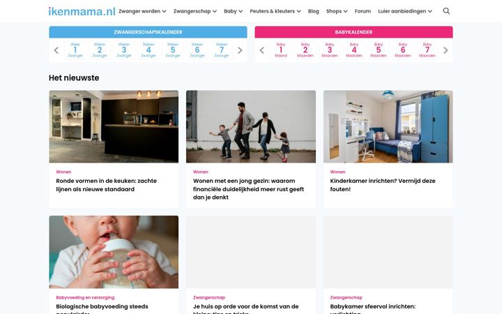 Screenshot of ikenmama.nl