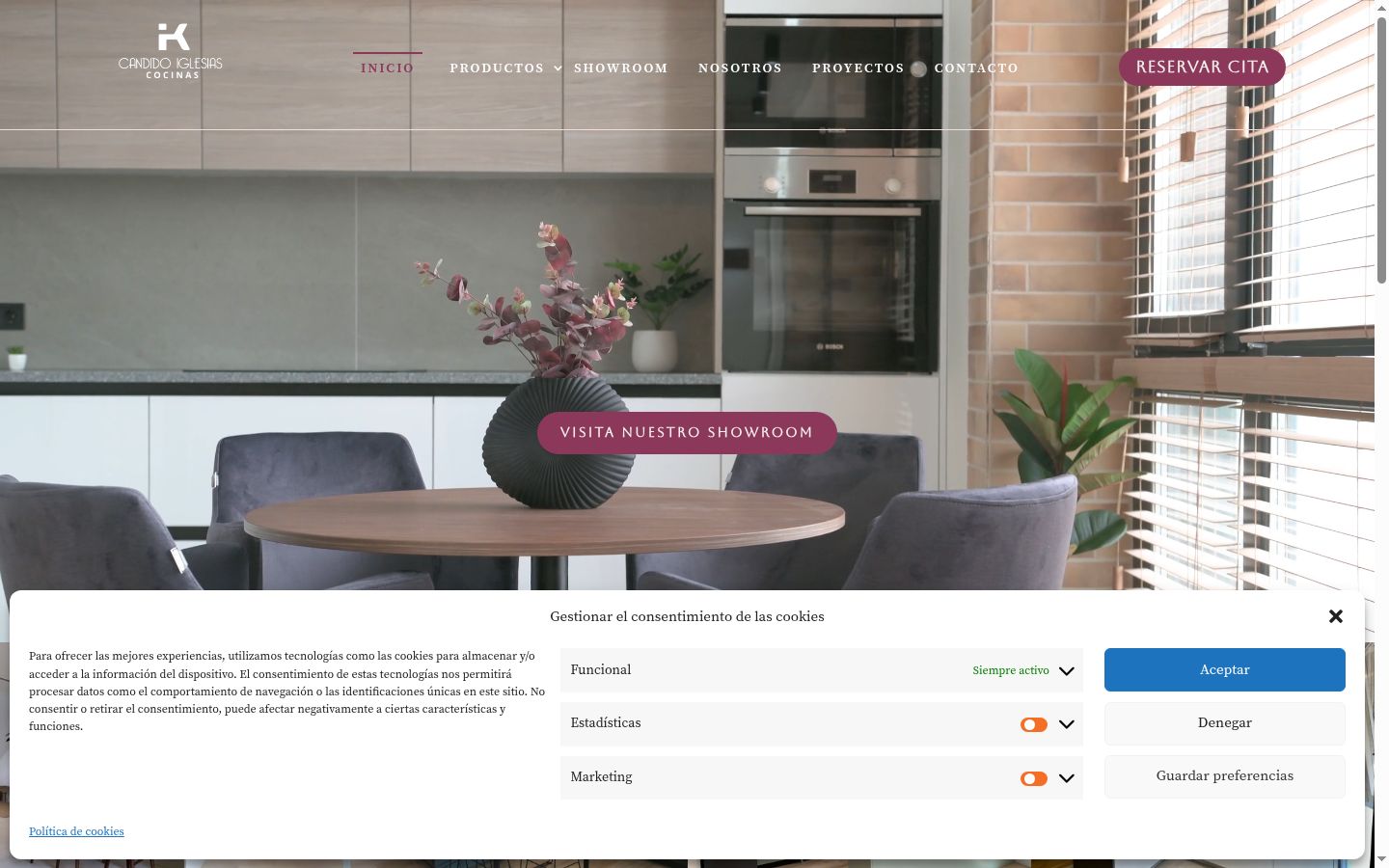 Capture d'écran de la bannière de consentement affichée avant toute interaction