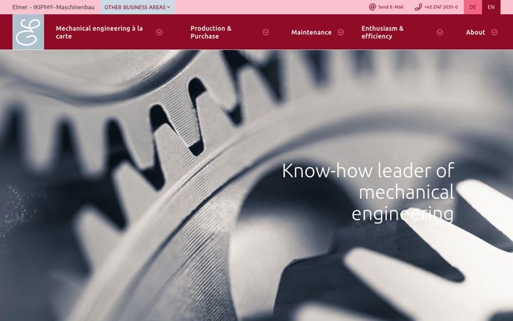 Screenshot of ikipm-maschinenbau.at