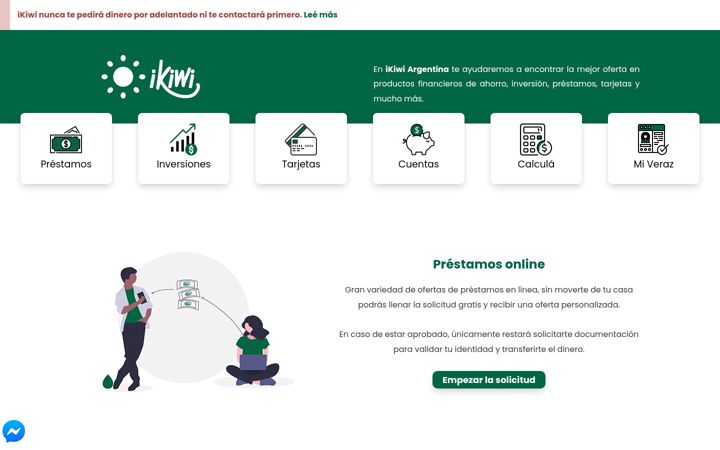 Screenshot of ikiwi.net.ar
