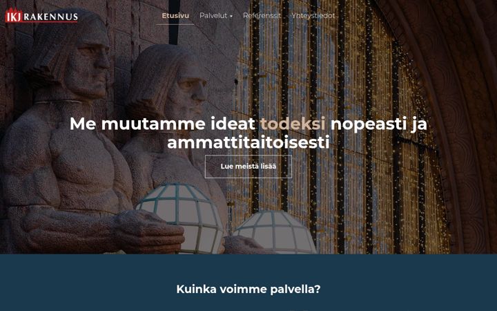Screenshot of ikjrakennus.fi