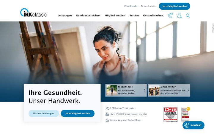 Screenshot of ikk-classic.de