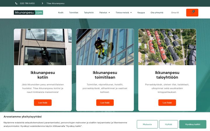 Snímek obrazovky ikkunanpesu.com