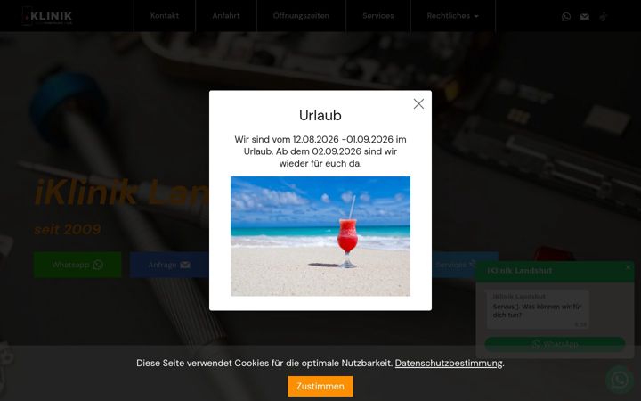 Screenshot of iklinik-landshut.de