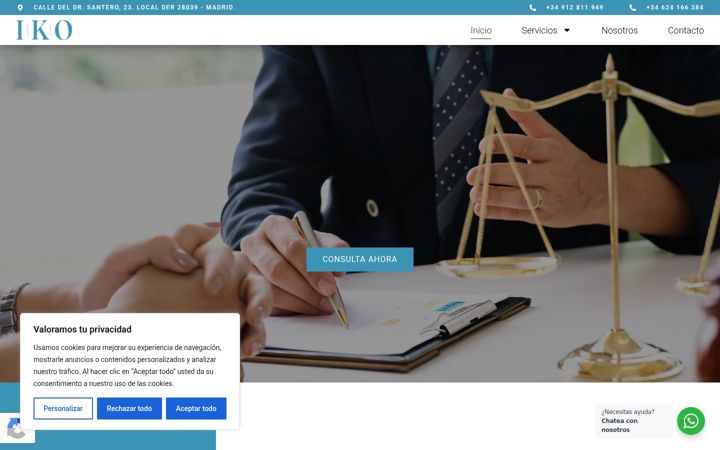 Ekrano kopija ikoabogados.com