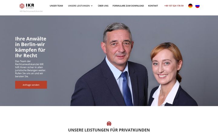 Screenshot of ikr-kanzlei.de