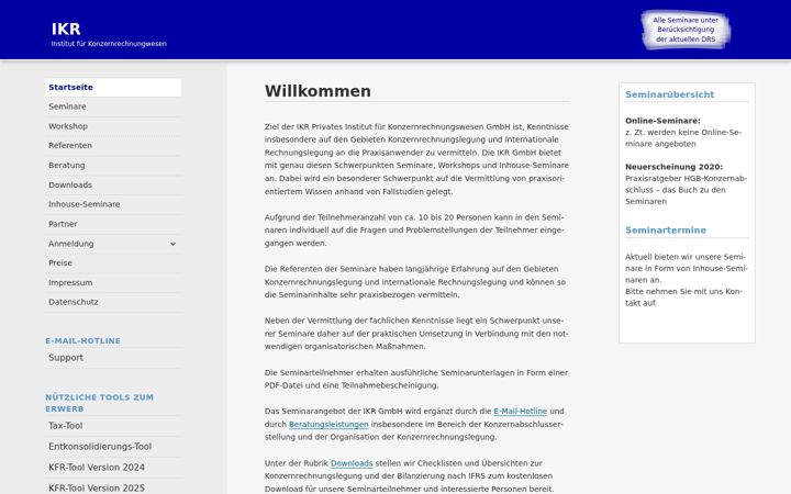 Screenshot of ikr-konzern.de