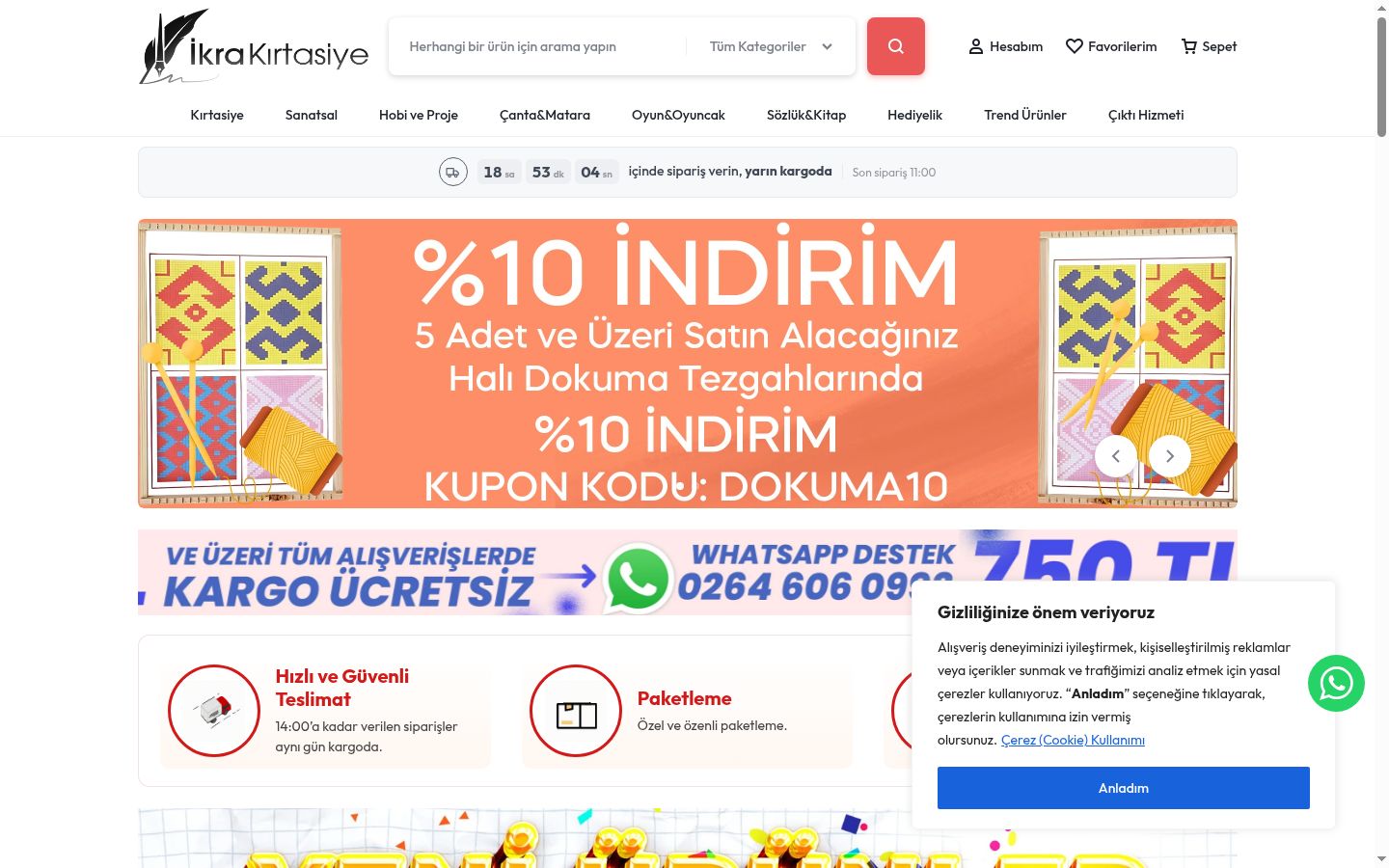 Képernyőkép a bármilyen interakció előtt megjelenő hozzájárulási bannerről