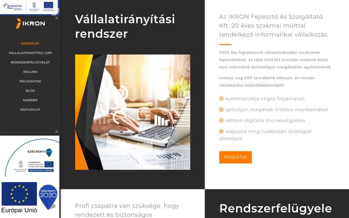 Screenshot of ikron.hu