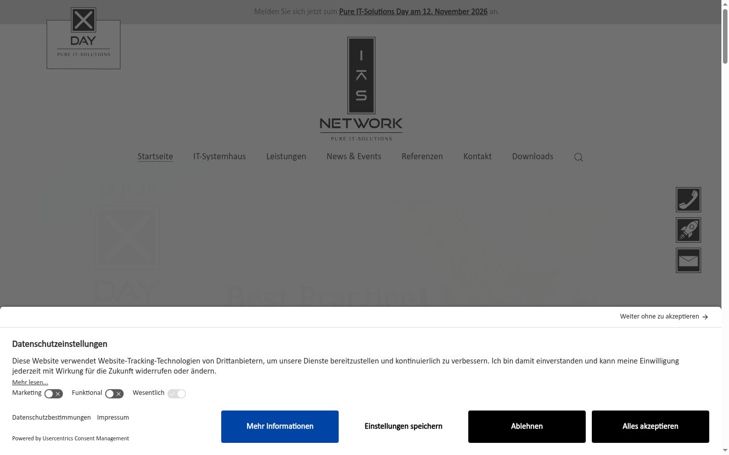 Snímek obrazovky baneru souhlasu zobrazeného před jakoukoli interakcí