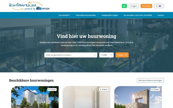 Screenshot of ikwilhuren.nu