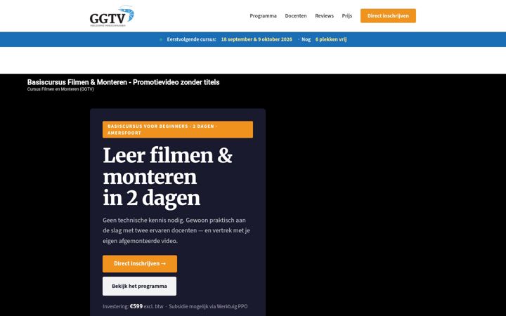 Screenshot of ikwillerenfilmenenmonteren.nl