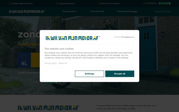 Screenshot of ikwilvanmijnmotorfietsaf.nl