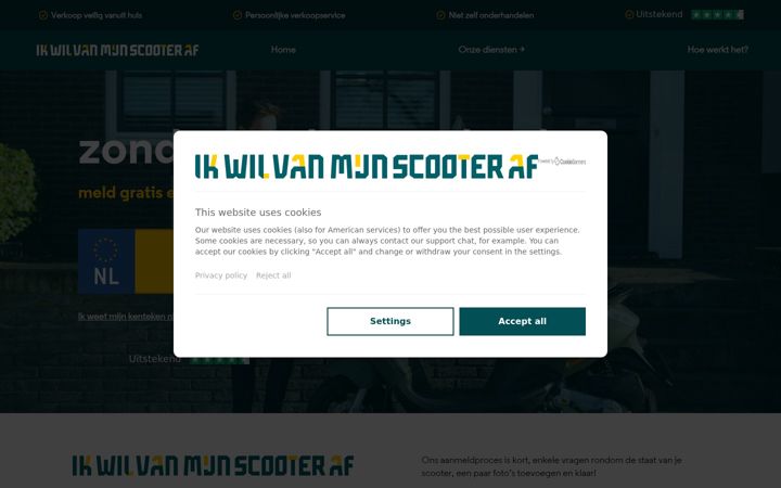 Screenshot of ikwilvanmijnscooteraf.nl