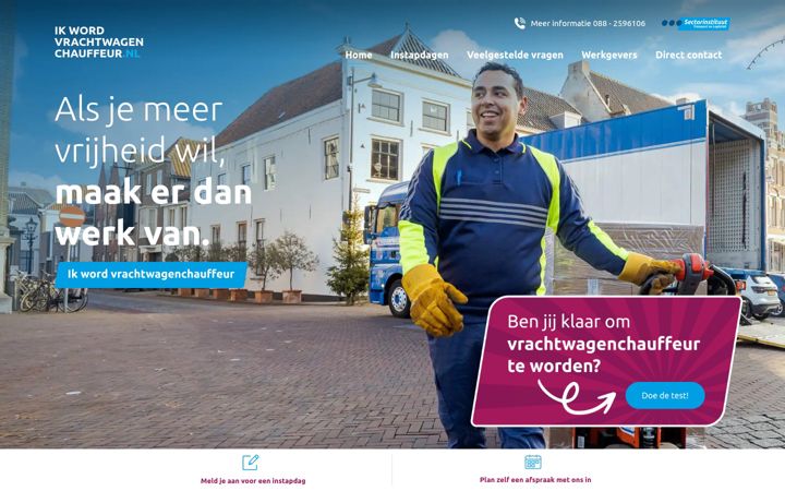 Screenshot of ikwordvrachtwagenchauffeur.nl