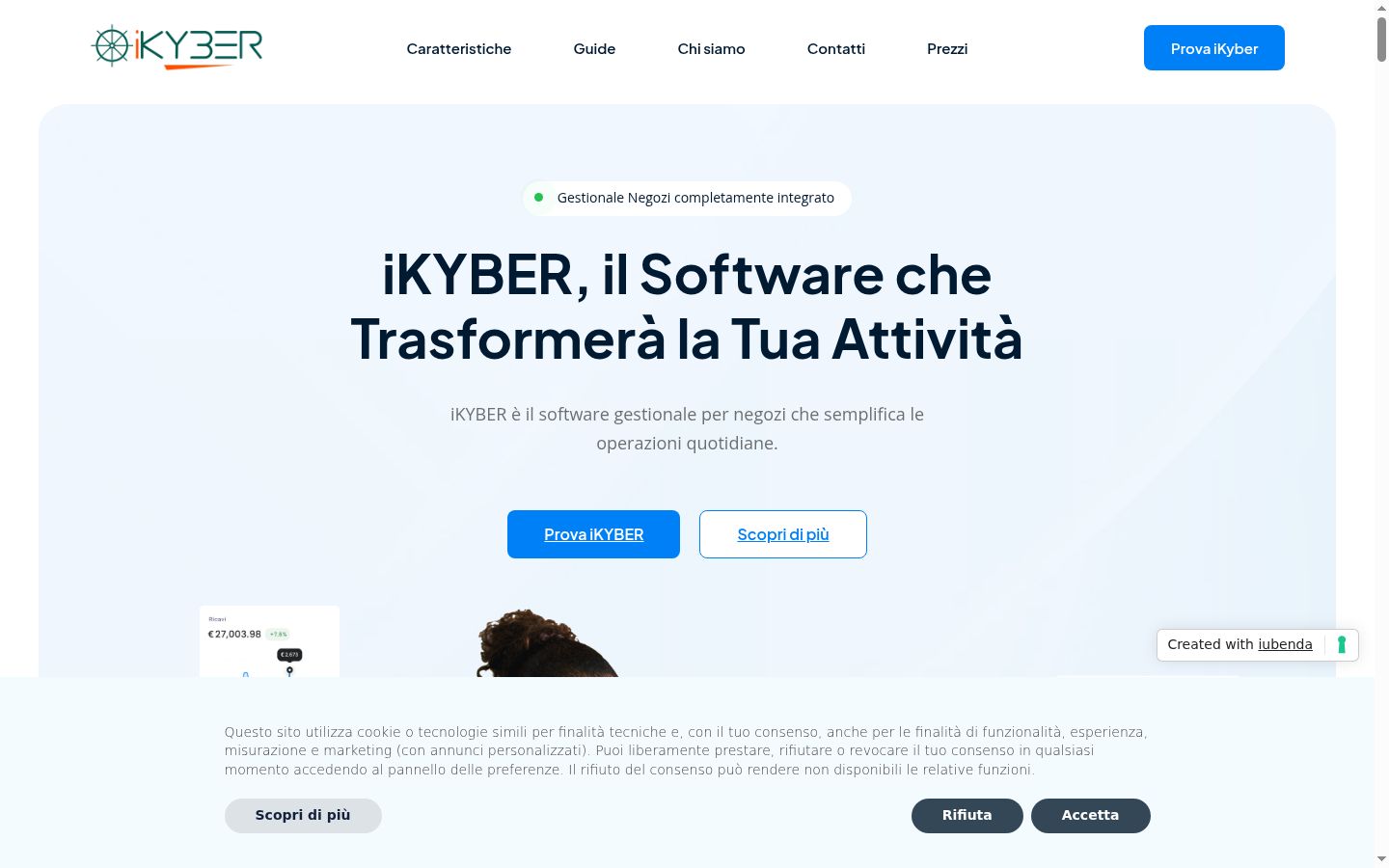 Screenshot tal-banner tal-kunsens muri qabel kwalunkwe interazzjoni
